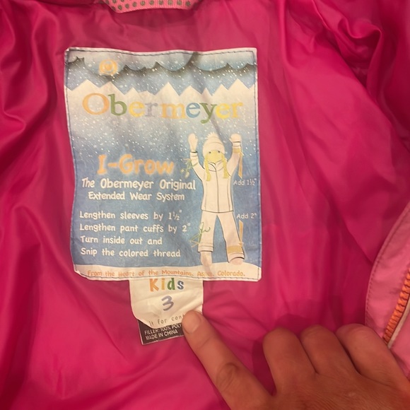 Kids Obermeyer I-Grow up up Snow Jacket with removable, fur hoodie. - Picture 2 of 5